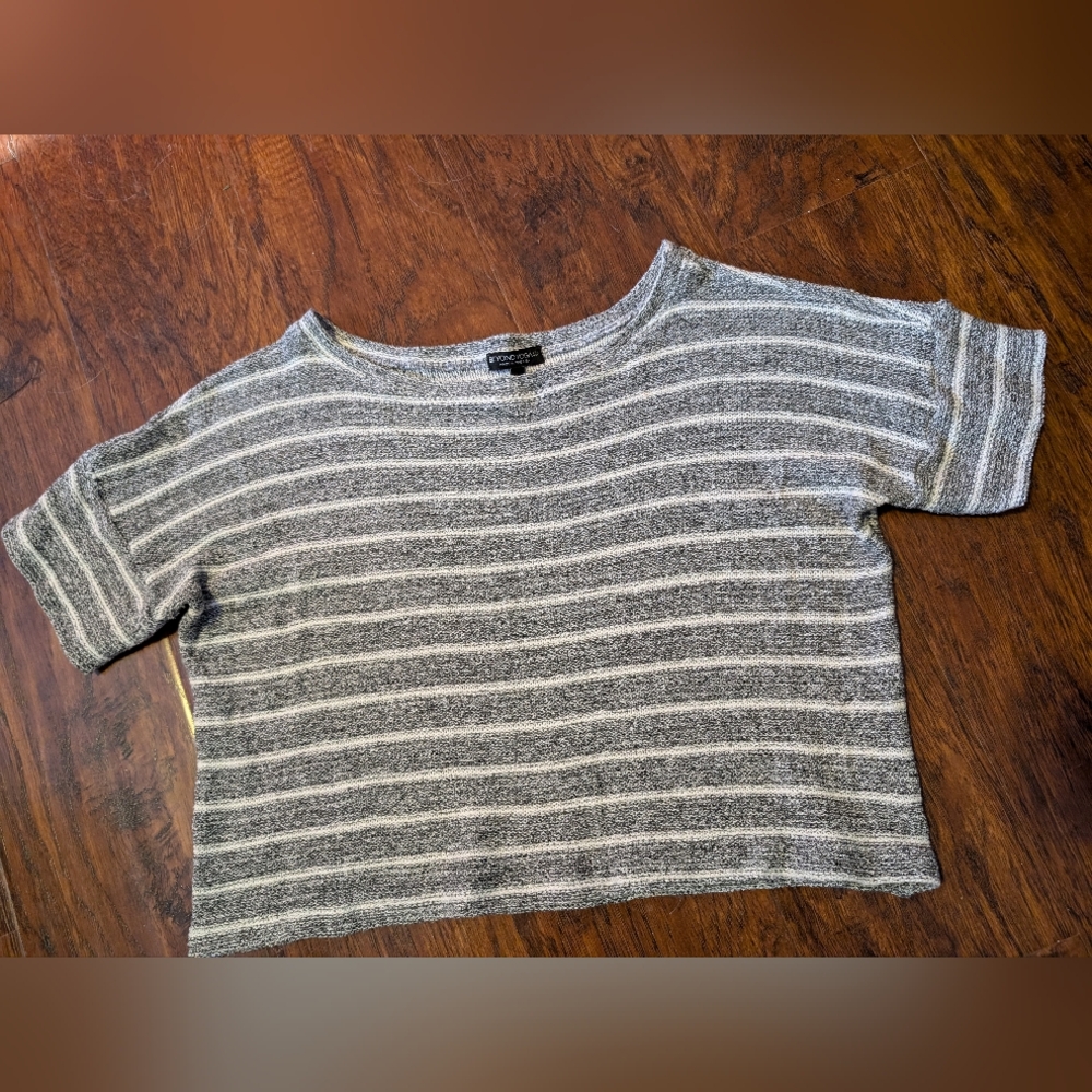 Beyond Yoga Crop Cover Up Knit stripped women's medium